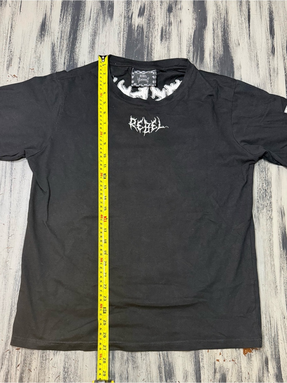 Rebel Vengeance Black Short Sleeve Tee with Eagle, Snake & Skull Graphic New! - Picture 5 of 9